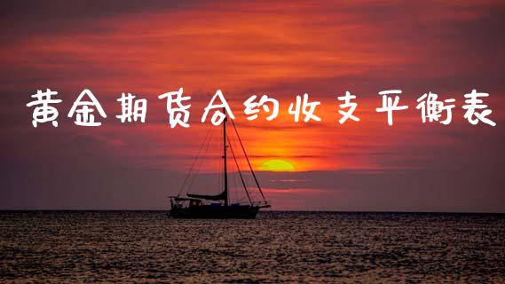 黄金期货合约收支平衡表_https://www.kuaijiepai.net_期货资讯_第1张