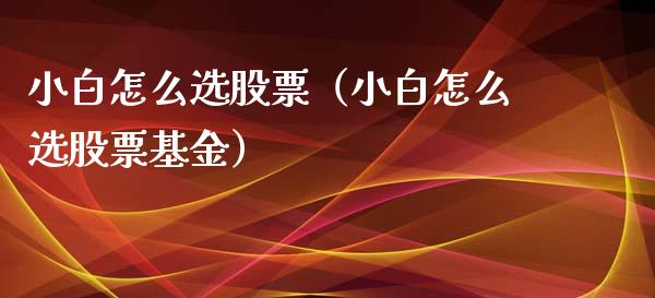 小白怎么选股票（小白怎么选股票基金）_https://www.kuaijiepai.net_新股新闻_第1张