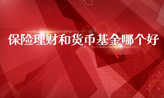 保险理财和货币基金哪个好_https://www.kuaijiepai.net_期货理财_第1张