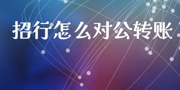招行怎么对公转账_https://www.kuaijiepai.net_投资理财_第1张