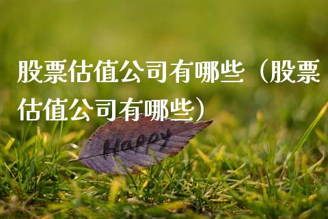 股票估值公司有哪些（股票估值公司有哪些）_https://www.kuaijiepai.net_新股新闻_第1张