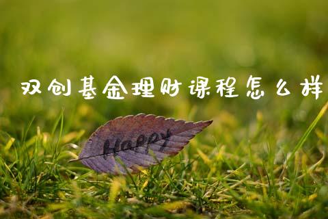 双创基金理财课程怎么样_https://www.kuaijiepai.net_期货理财_第1张