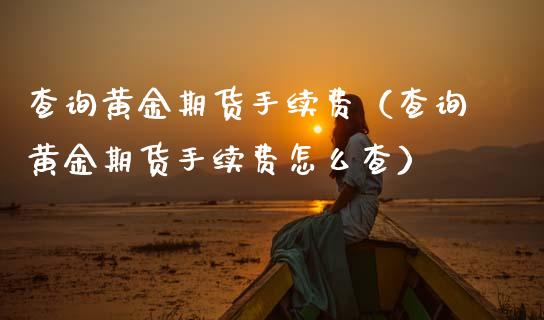 查询黄金期货手续费（查询黄金期货手续费怎么查）_https://www.kuaijiepai.net_国际期货_第1张