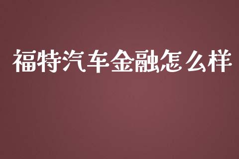 福特汽车金融怎么样_https://www.kuaijiepai.net_期货理财_第1张