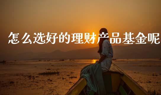 怎么选好的理财产品基金呢_https://www.kuaijiepai.net_期货理财_第1张