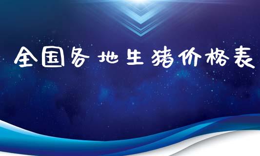 全国各地生猪价格表_https://www.kuaijiepai.net_国际期货_第1张