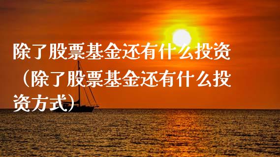 除了股票基金还有什么投资（除了股票基金还有什么投资方式）_https://www.kuaijiepai.net_投资理财_第1张