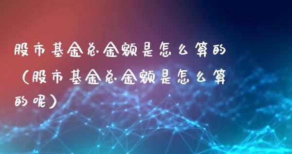 股市基金总金额是怎么算的（股市基金总金额是怎么算的呢）_https://www.kuaijiepai.net_期货理财_第1张