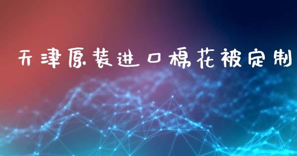 天津原装进口棉花被定制_https://www.kuaijiepai.net_国际期货_第1张