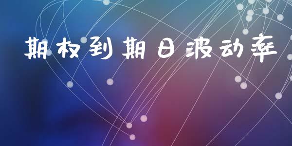 期权到期日波动率_https://www.kuaijiepai.net_期货理财_第1张