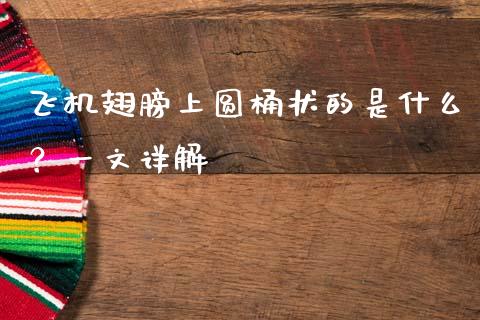飞机翅膀上圆桶状的是什么？一文详解_https://www.kuaijiepai.net_股票理论_第1张