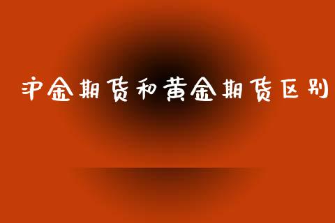 沪金期货和黄金期货区别_https://www.kuaijiepai.net_期货资讯_第1张