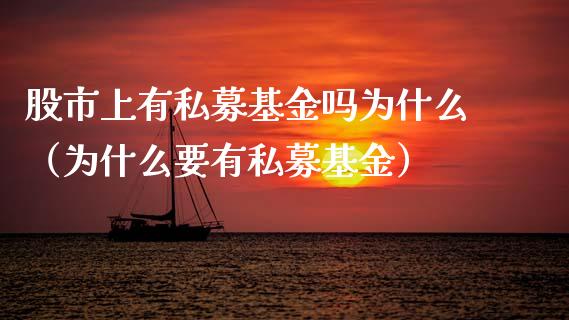 股市上有私募基金吗为什么（为什么要有私募基金）_https://www.kuaijiepai.net_投资理财_第1张