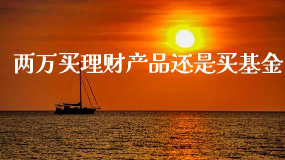 两万买理财产品还是买基金_https://www.kuaijiepai.net_投资理财_第1张