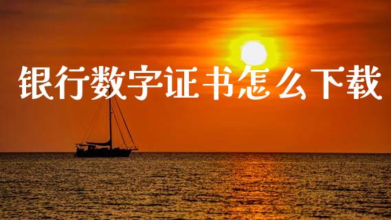 银行数字证书怎么下载_https://www.kuaijiepai.net_股票理论_第1张