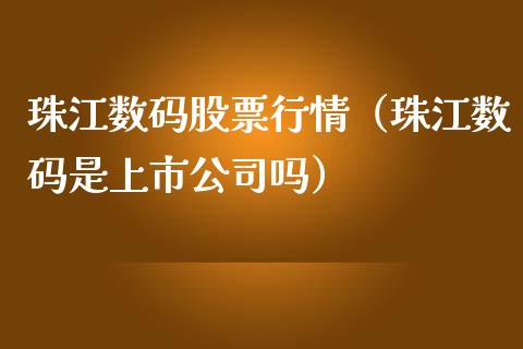 珠江数码股票行情（珠江数码是上市公司吗）_https://www.kuaijiepai.net_股票理论_第1张