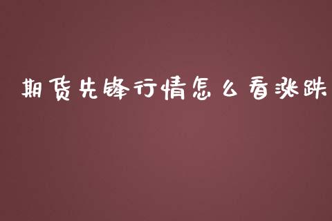 期货先锋行情怎么看涨跌_https://www.kuaijiepai.net_国际期货_第1张