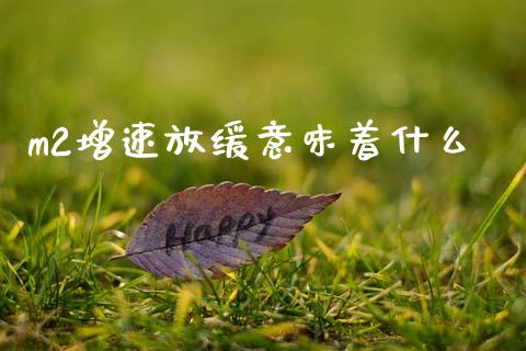 m2增速放缓意味着什么_https://www.kuaijiepai.net_新股新闻_第1张