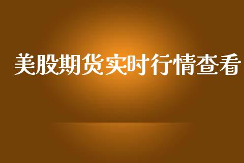 美股期货实时行情查看_https://www.kuaijiepai.net_国际期货_第1张