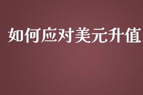 如何应对美元升值_https://www.kuaijiepai.net_期货在线_第1张