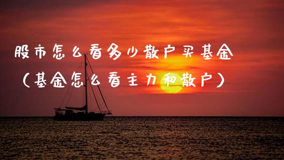 股市怎么看多少散户买基金（基金怎么看主力和散户）_https://www.kuaijiepai.net_期货理财_第1张