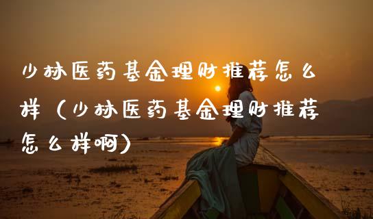 少林医药基金理财推荐怎么样（少林医药基金理财推荐怎么样啊）_https://www.kuaijiepai.net_投资理财_第1张