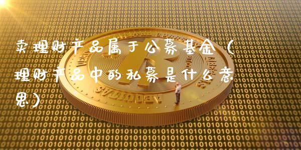 卖理财产品属于公募基金（理财产品中的私募是什么意思）_https://www.kuaijiepai.net_投资理财_第1张