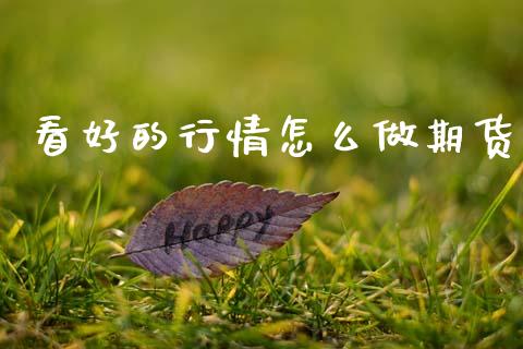 看好的行情怎么做期货_https://www.kuaijiepai.net_期货在线_第1张