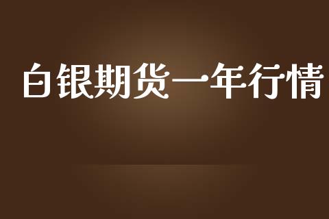 白银期货一年行情_https://www.kuaijiepai.net_国际期货_第1张