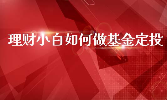 理财小白如何做基金定投_https://www.kuaijiepai.net_期货理财_第1张