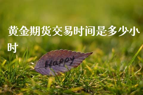黄金期货交易时间是多少小时_https://www.kuaijiepai.net_期货资讯_第1张