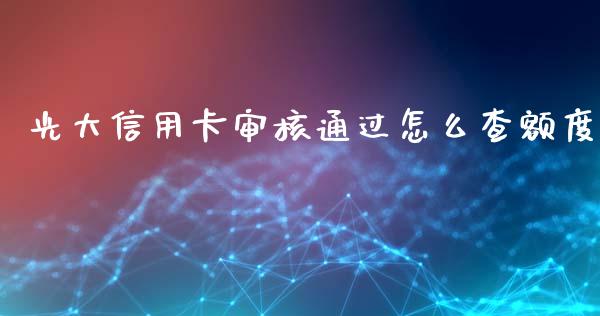 光大信用卡审核通过怎么查额度_https://www.kuaijiepai.net_新股新闻_第1张