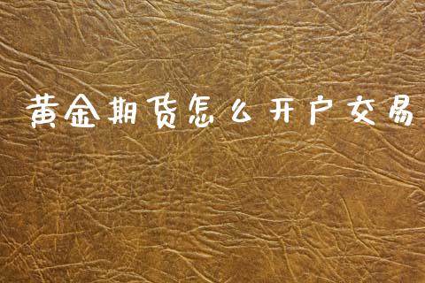 黄金期货怎么开户交易_https://www.kuaijiepai.net_期货资讯_第1张