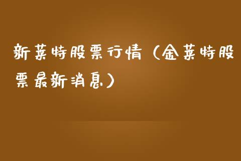 新莱特股票行情（金莱特股票最新消息）_https://www.kuaijiepai.net_股票理论_第1张