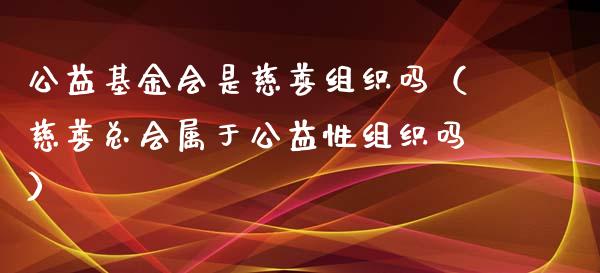 公益基金会是慈善组织吗（慈善总会属于公益性组织吗）_https://www.kuaijiepai.net_投资理财_第1张