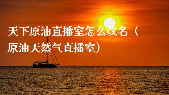 天下原油直播室怎么改名（原油天然气直播室）_https://www.kuaijiepai.net_期货在线_第1张