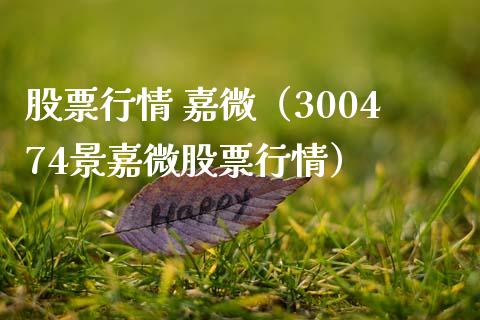 股票行情 嘉微（300474景嘉微股票行情）_https://www.kuaijiepai.net_股票理论_第1张