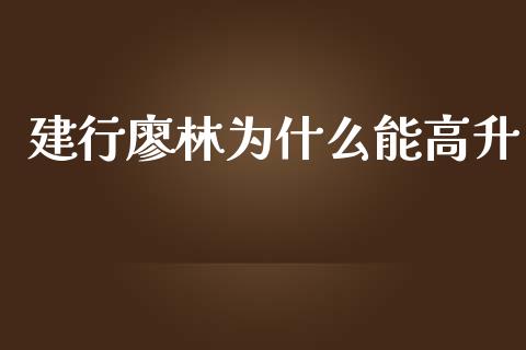 建行廖林为什么能高升_https://www.kuaijiepai.net_国际股建_第1张