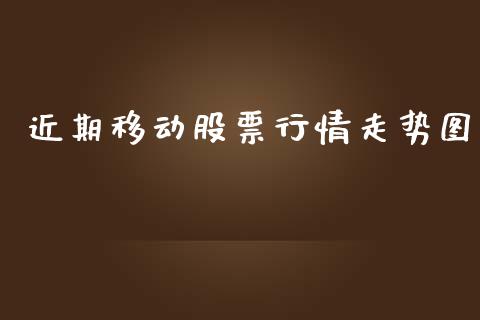 近期移动股票行情走势图_https://www.kuaijiepai.net_新股新闻_第1张