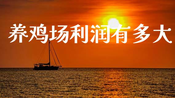 养鸡场利润有多大_https://www.kuaijiepai.net_国际期货_第1张