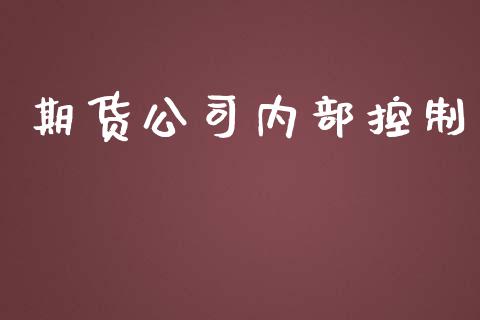 期货公司内部控制_https://www.kuaijiepai.net_期货资讯_第1张