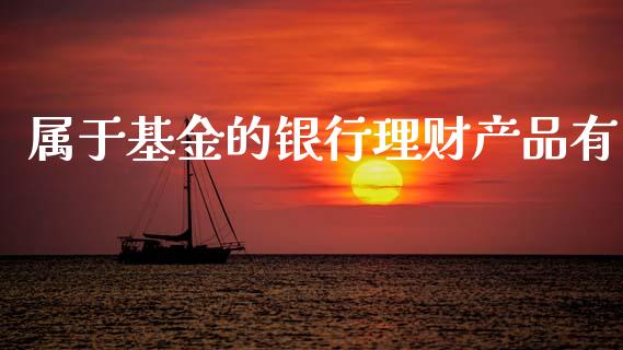 属于基金的银行理财产品有_https://www.kuaijiepai.net_期货理财_第1张