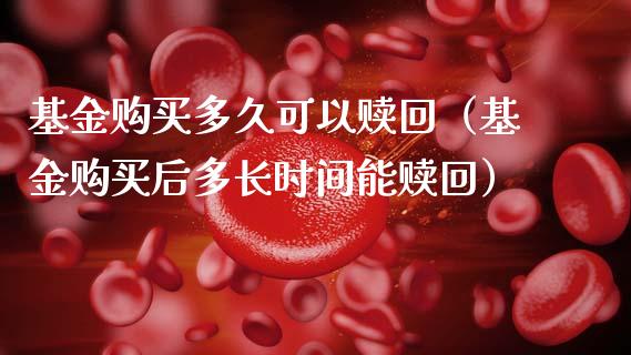 基金购买多久可以赎回（基金购买后多长时间能赎回）_https://www.kuaijiepai.net_期货理财_第1张