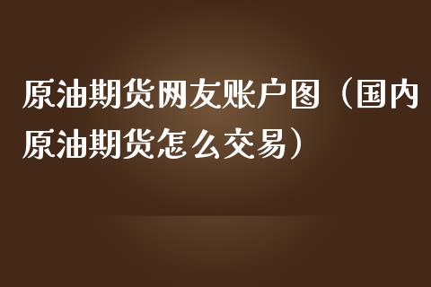 原油期货网友账户图（国内原油期货怎么交易）_https://www.kuaijiepai.net_期货资讯_第1张