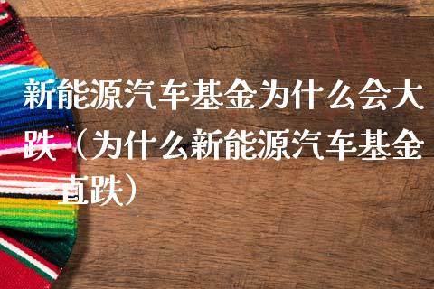 新能源汽车基金为什么会大跌（为什么新能源汽车基金一直跌）_https://www.kuaijiepai.net_投资理财_第1张