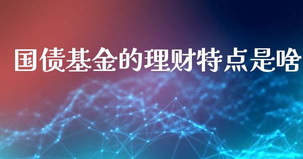 国债基金的理财特点是啥_https://www.kuaijiepai.net_期货理财_第1张