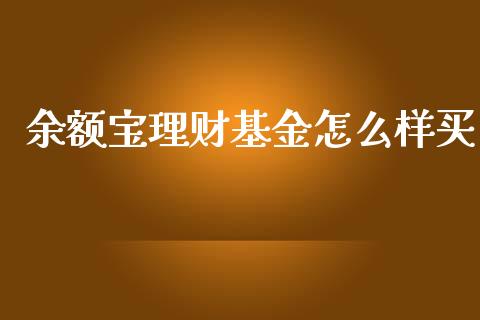 余额宝理财基金怎么样买_https://www.kuaijiepai.net_投资理财_第1张