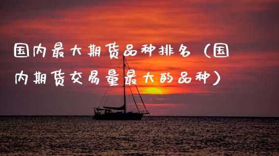 国内最大期货品种排名（国内期货交易量最大的品种）_https://www.kuaijiepai.net_国际期货_第1张