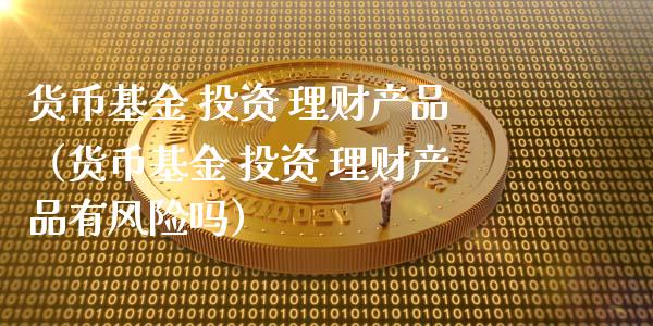 货币基金 投资 理财产品（货币基金 投资 理财产品有风险吗）_https://www.kuaijiepai.net_投资理财_第1张