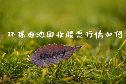 环保电池回收股票行情如何_https://www.kuaijiepai.net_国际股建_第1张